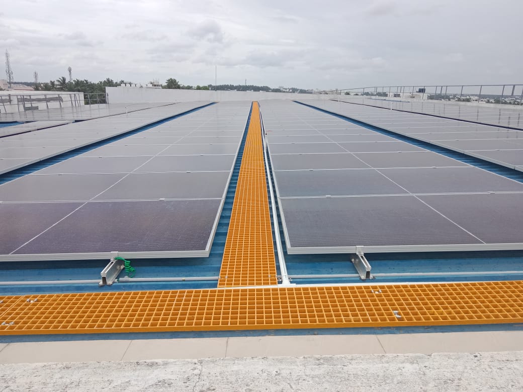 108 kWp GI-sheet rooftop — Greenway Exims, Tamil Nadu